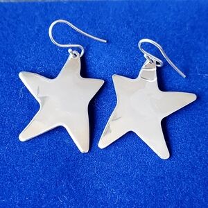 RARE Robert Lee Morris Sterling Silver Stars Andy Warhol Earrings